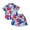 Blue, variant on Boys Hawaii Summer Beach Outfit 2Pcs Set Tropical Button Down Shirt Top and Shorts Casual Comfortable Kids Clothing for Toddlers