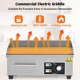 thumbnail image 4 of Qinaqin 18 In Commercial Electric Griddle 110V 1600 cm de Ancho Restaurant Teppanyaki Flat Top Grill Anchoith Shovels y Brushes Non-Stick Countertop Ajustable Temperature Control, 4 of 7