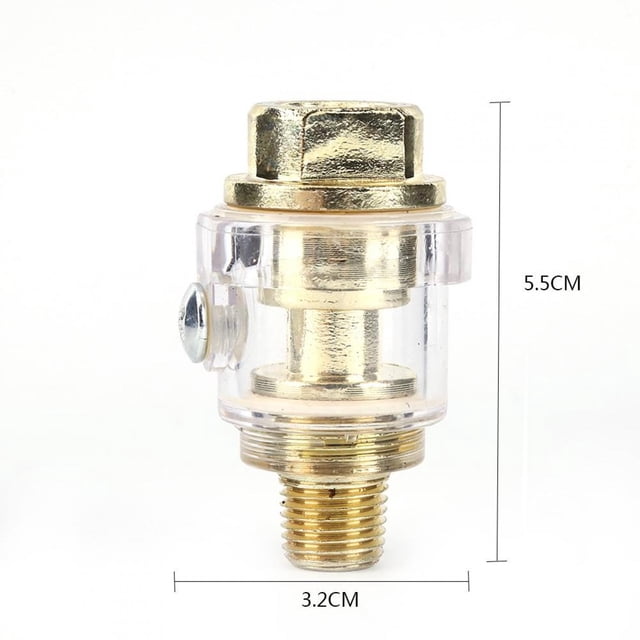 Mini lubricador en línea de 1/4" BSP para herramientas neumáticas y compresores de aire
