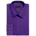 thumbnail image 2 of Men's Long Sleeve Regular Fit Button Up Pocket Solid Standard Cuff Dress Shirt, 2 of 2