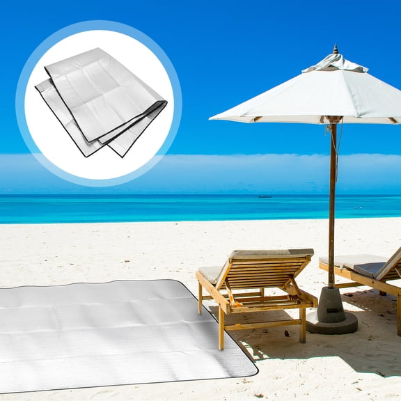HEMOTON Camping Mat for Sleeping Lightweight EPE Foam Silver Perfect for Outdoor Activities