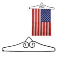 thumbnail image 2 of MANNYA Horizontal Flags Wall Scroll Hanger Garden Stand Frame Durable Stainless Steel, 2 of 7