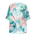 thumbnail image 5 of UVEASISHA Women's Kimonos Plus Size,Women Kimono Cardigans Casual Summer Tops Cover up Open Front Floral Print Resort Wear Puff Sleeve Beach Kimonos 2025,Green,S, 5 of 5