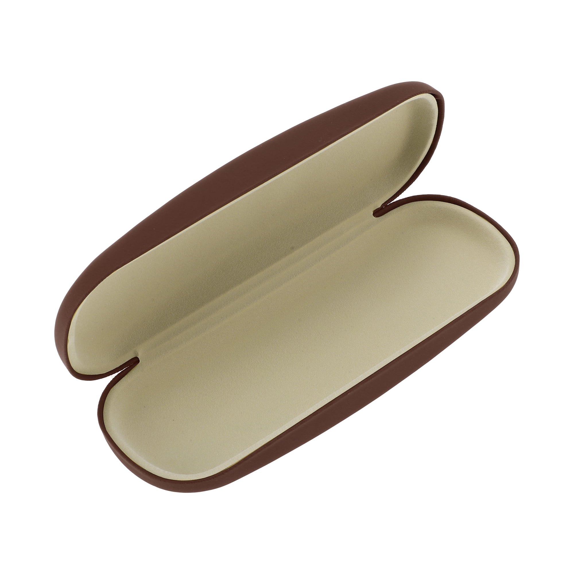 Unique Bargains Retro Round Lightweight Eyeglasses Storage 6.5"x2.36"x1.38" Brown