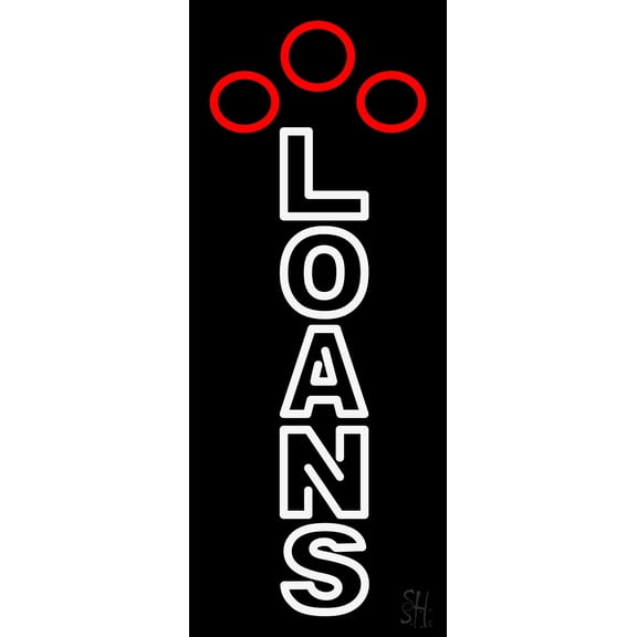 Double Stroke Loans LED Neon Sign 13 x 32 - inches, Black Square Cut Acrylic Backing, with Dimmer - Bright and Premium built indoor LED Neon Sign for Defence Force.