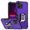 Dark Purple, variant on For iPhone 15 OPTIMUM Magnetic Ring Stand Hybrid Case Cover - Dark Purple