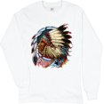 thumbnail image 1 of Native American Chief - Camiseta de manga larga con capó de guerra, atrapasueños indígenas, 1 of 6