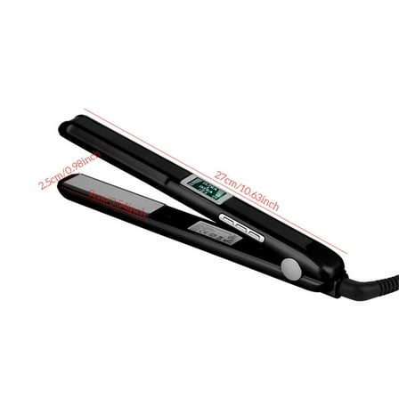 Cold Flat Iron Hair Treament Styler, Professional Recovers Damaged Hair Tool with Ultrasonic Infrared Hair Care Iron, LCD Display, Infrared Hair Straightener Ceramic Flat Iron (Black)