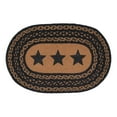 thumbnail image 2 of VHC Brands Farmhouse Star Dining Table Placemat, Braided Jute, Oval, Black Tan, 12x18, 2 of 10