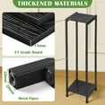 thumbnail image 2 of Extra Tall Plant Stand Indoor,40 Inch Plant Stands,2 Tier Metal Plant Stand with Heavy Duty Wood,Black, 2 of 10