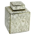 thumbnail image 1 of Ceramic Covered Jar, White/Gold, 1 of 2