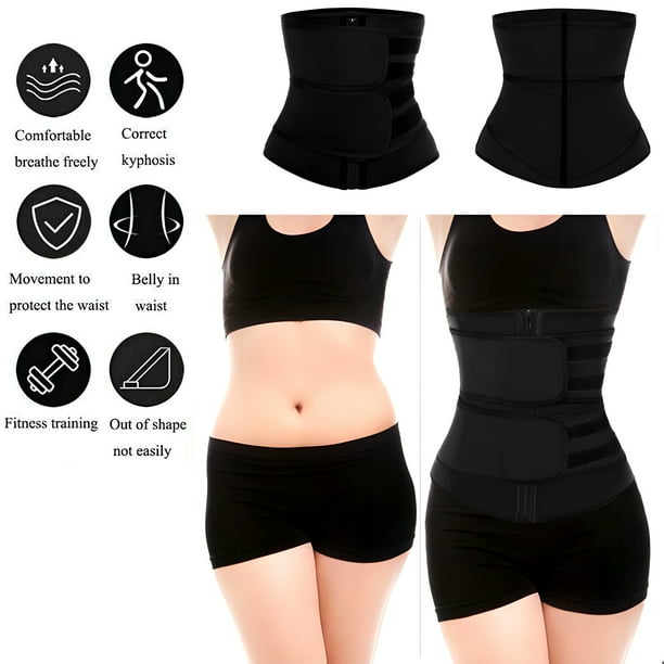 JacobsParts Women s Waist Trainer Workout Corset Cincher Dual Belt Neoprene Sweat Weight Loss Shaper Large Walmart Business Supplies