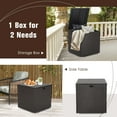 thumbnail image 5 of BLACK JAGUAR 72 Gallon Deck Box Outdoor Mix Brown Wicker Storage Box with Waterproof Zippered Liner and Safe Pneumatic Rod, 5 of 10