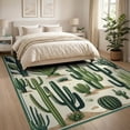 thumbnail image 3 of ODIKA 8'x10' Washable Area Rug Non-Slip Chair-Friendly Mat Botanical Mid Print Monstera Motif Forest Sunset Abstract Round for Dining Room, Large Office, Lounge, 3 of 7