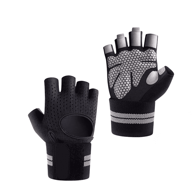 Guantes Para Gym Pesas Deportivos Muñequeras Negro M