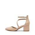 thumbnail image 2 of Zapatos de Tacón Bajo para Mujer DREAM PAIRS Nude Nubuck con Tacón Grueso de 5 cm, 2 of 8