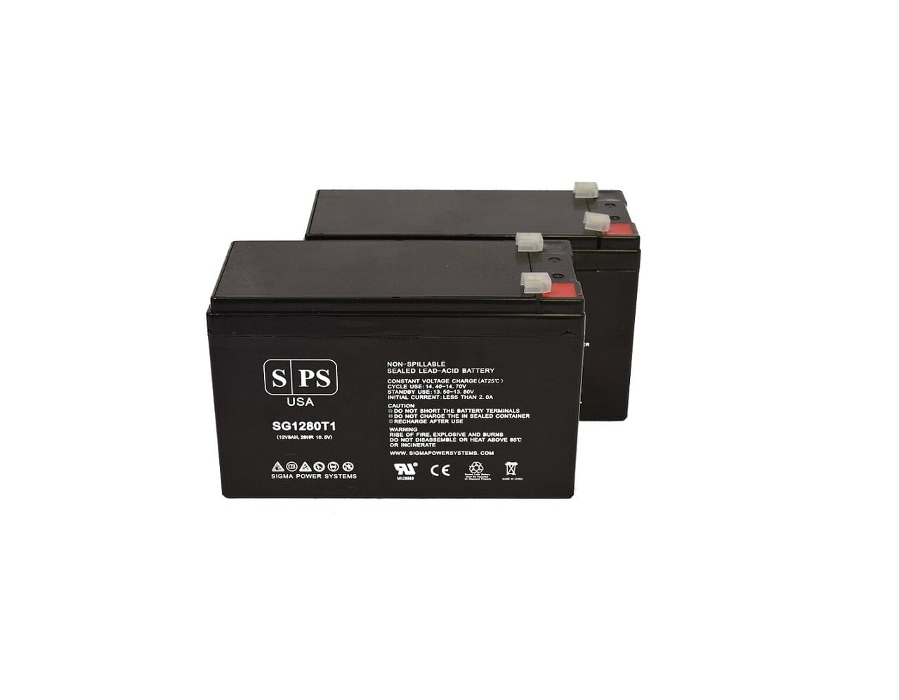 SPS Brand 12V 8 Ah Replacement Battery for Amp Stair Lift Wheelchair (2