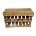 thumbnail image 2 of del Hutson Designs 38 Inch Rustic Chic Solid Barnwood Shoe Rack, Natural, 2 of 7