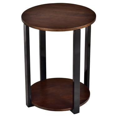 2 Day Designs 819 Wine Barrel Side Table with shelf - Walmart.com