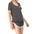 thumbnail image 6 of yievot Lounge Sets for Women Two Piece Short Sleeved Tee and Shorts Pajama Loungewear, 6 of 8