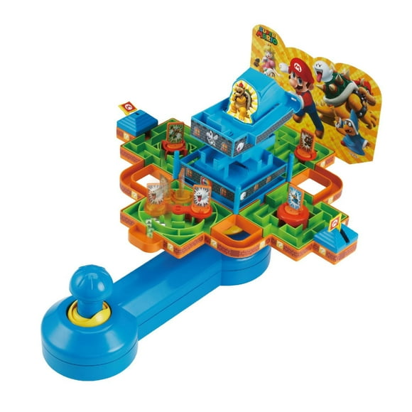 Epoch Games Super Mario Maze Game DX, Tabletop Skill and Action Game with Collectible Super Mario Action Figures