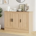 thumbnail image 3 of Anystyle 43.3”W Oak 3 Door Buffet Cabinet, Coffee Bar with Adjustable Shelf, Kitchen Sideboard for Living Room, Kitchen, 3 of 13