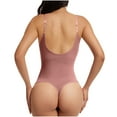 thumbnail image 4 of ITSAME Womens Shapewear Bodysuit, Tight Fit Seamless Adjustable Strap Yoga Sport Jumpuit Hot Pink 2XL, 4 of 7