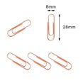 thumbnail image 2 of 200 clips de papel de oro rosa, clips de papel de metal de 28 mm con caja de plástico, clips de papel de tamaño mediano para oficina, escuela, hogar Sincero Hogar, 2 of 5