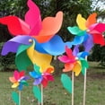 thumbnail image 3 of Rainbow Flower Pinwheels, 10 Pack, Pinwheels for Yard and Garden, Pinwheels for Kids, Wind Pinwheel, Flower Wind Spinners, 3 of 5