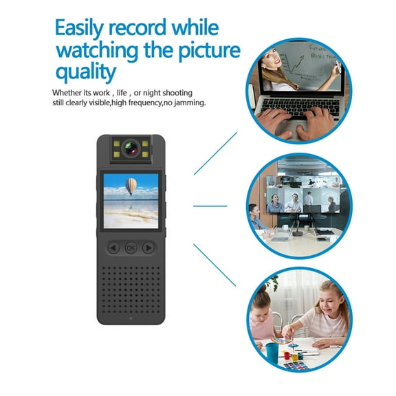 On 1080P HD Camcorder With Audio And Video Recording 180 Degree Lens Rotatable Clip On Camcorder