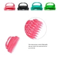 thumbnail image 4 of Inteprter Cepillo de pelo de 4 colores, cepillo de silicona para lavar el cabello, cepillo portátil para el cuero cabelludo con mango antideslizante, Juegos de accesorios de baño Verde Inteprter HA002304-01, 4 of 6