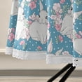 thumbnail image 5 of SKYSONIC Cute Rabbits Flowers Easter Round Tablecloth 60inch Indoor Wrinkle Free, Blue Dots Circular Lace Table Cover Washable for Kitchen Party BBQ Dining Decor, 5 of 7