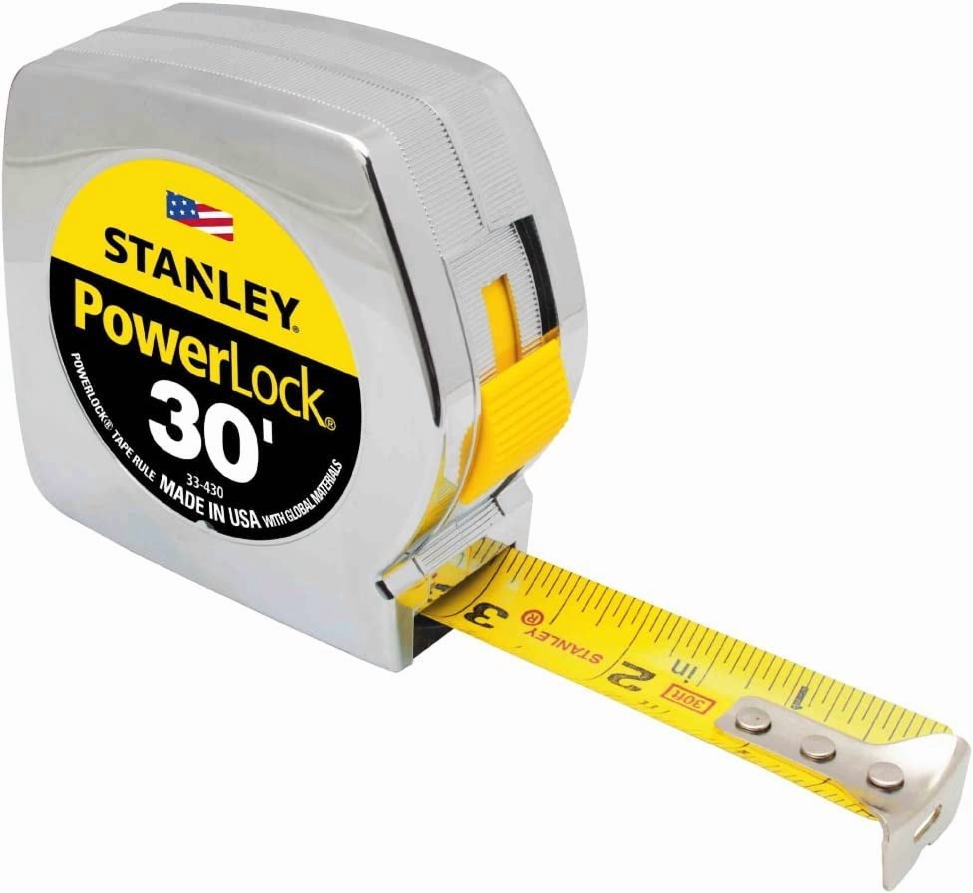 Stanley 33-430 30' FT PowerLock Classic Tape Measure Ruler - Quantity of 4