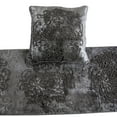 thumbnail image 2 of The HomeCentric Decorative Designer Handmade Bed Runner With 2 Decorative Throw Pillow Cover, 74 x 18 Inch Damask Designer Queen Size Bed Scarf in Foil Velvet and Embroidery Bed Linen - Foil Damask, 2 of 4