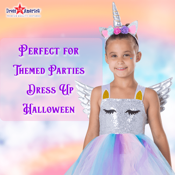 Dress-Up-America Unicorn Costume for Girls - Magical Unicorn Party Dress -  Walmart Business Supplies