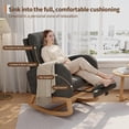 thumbnail image 6 of Rocking Chair for Nursery, Upholstered Glider Rocker with High Backrest and Padded Seat, Comfy Accent Armchair with Side Pocket for Bedroom, Living Room, Nursing Room, 6 of 8