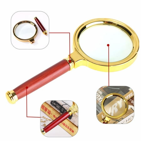 Handheld 70mm 10X Magnifier Magnifying Glass Loupe Glass Lens For Easy Reading Tools Jewelry Gifts