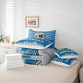 thumbnail image 5 of Erosebridal American Football City Bed in a Bag Queen Size,Detroit Bed Set,Gray Rugby Helmet Bedding Queen Size For Boys,Lightweight Room Decoration,7 Pieces, 5 of 5