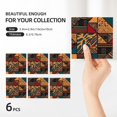 thumbnail image 3 of XMXY Drink Coasters with Holder for Coffee Table, Abstract Geometric Brown Boho Absorbent Ceramic Cups Coaster Sets 6 Pack, 4 Inches Square, 3 of 9