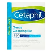 Cetaphil Gentle Cleansing Antibacterial Bars, 4.5 oz, 3 ct