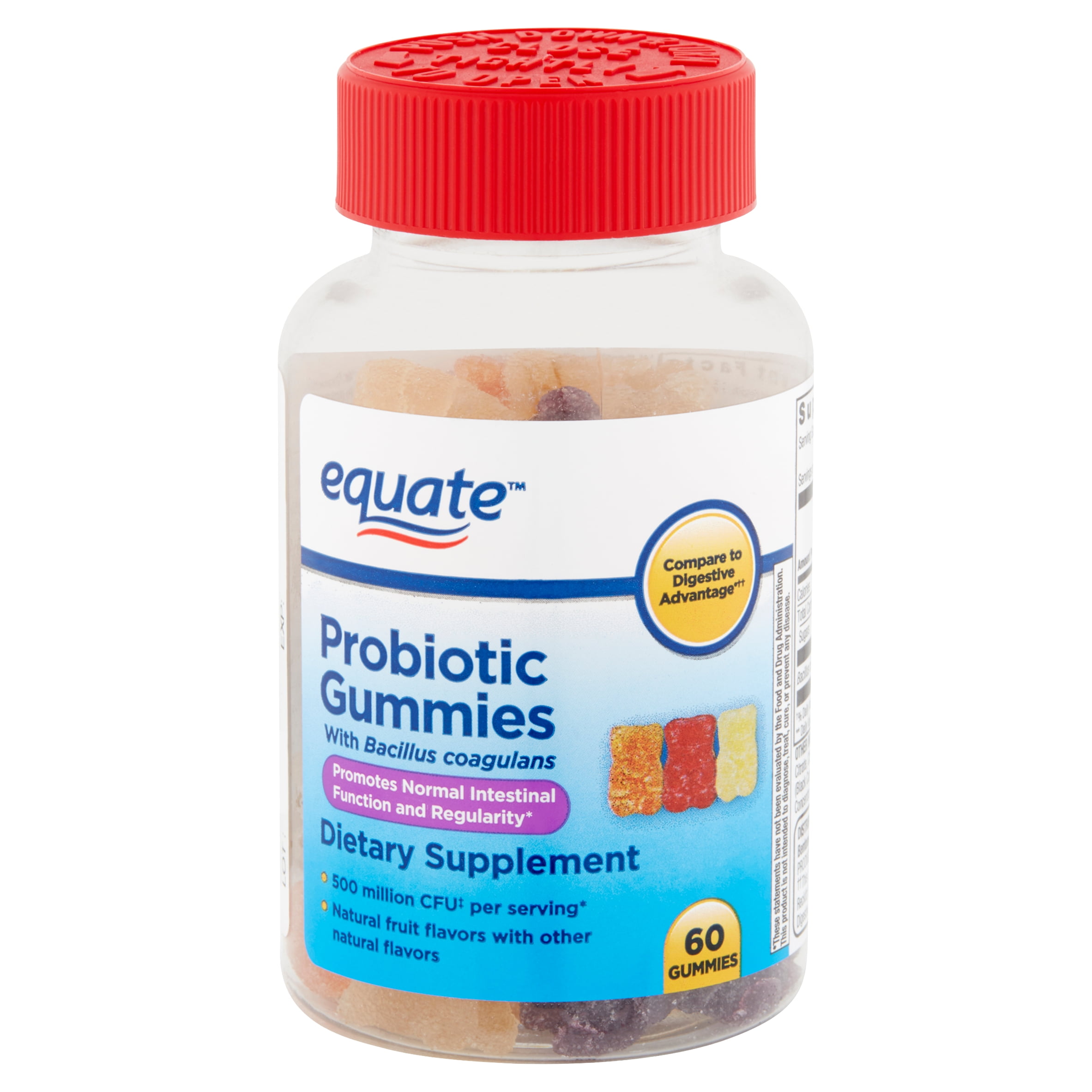 Equate Probiotic Gummies, 60 count - Walmart.com - Walmart.com