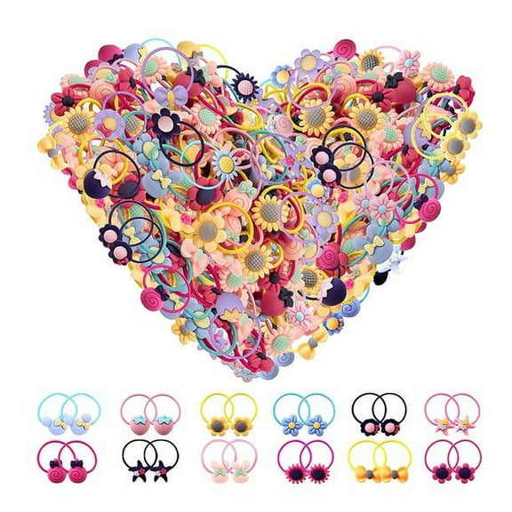 Baby Hair Ties for Toddler Girls - 100 Pcs Small Toddler Hair Ties Ponytail Holders Baby Girl Hair Accessories for Infants Kids Hair Bands