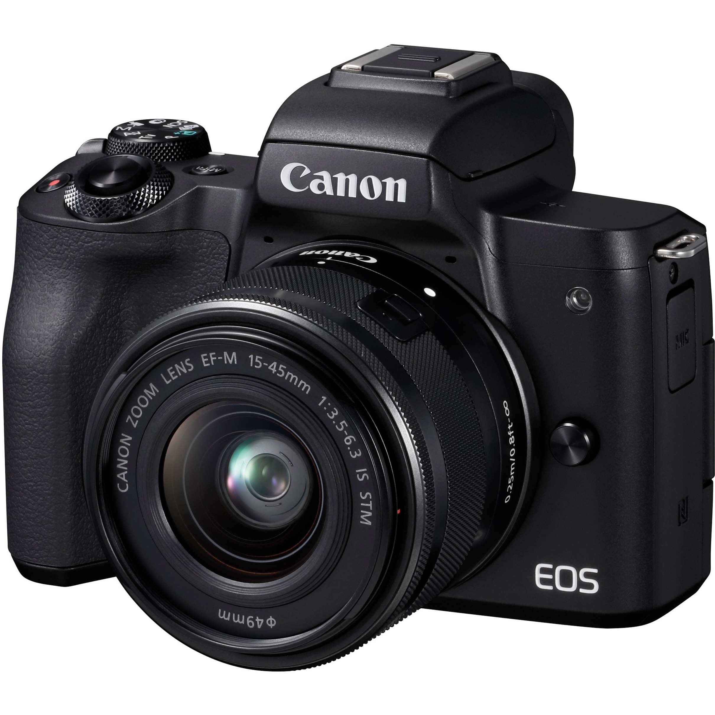 Canon EOS M50 24.1 Megapixel Mirrorless Camera with Lens, 0.59", 1.77", Black - image 2 of 11
