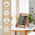 thumbnail image 3 of Wooden Knife Stand 7 Layers Wood Knife Display Rack Stable Kitchen Knife Holder Desktop Knife Display Case Knife Block Countertop Knife Organizer for Home Restaurant Kitchen, 3 of 8