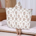 thumbnail image 5 of Fairy Princess Mushroom Pattern Hooded Bath Towel，50"x30" for Ages 3 To 12 Kids, Quick Dry Lightweight Soft Microfiber Hood Beach Towel Cover Up for Kids, 5 of 7