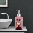 thumbnail image 3 of Stylish Hand Soap Dispensers Bottle Refilble Detergent Body Wash Foaming Liquid Container Skincare Salon Pump Bottle for Home Rosa 480ml perfecl Dispensador de loción, 3 of 8