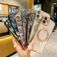thumbnail image 4 of ShellTech Compatible with iPhone 11 Magnetic Clear Case,Luxury Plating Electroplated Transparent Shockproof MagSafe Case with Full Camera Lens Protector for Women Girl Men,Silver, 4 of 8