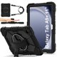 thumbnail image 1 of Funda Resistente a Golpes para Samsung Galaxy Tab A9+, Silicona Anti-caída + Funda Protectora de Capa de PC con Asa Giratoria de 360°, Soporte, Correa para el Hombro, Negro, para Galaxy Tab A9+, 1 of 8