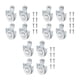 thumbnail image 1 of Herrajes para puertas correderas para armarios, Rodillos, Ruedas para puertas correderas para armarios, 12 piezas, 1 of 8