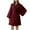 Burgundy, variant on Elainilye Fashion Womens Robe Casual Homewear Long Sleeve V-Neck Nightgown Pajamas Robes Bathrobe Loungewear,Pink